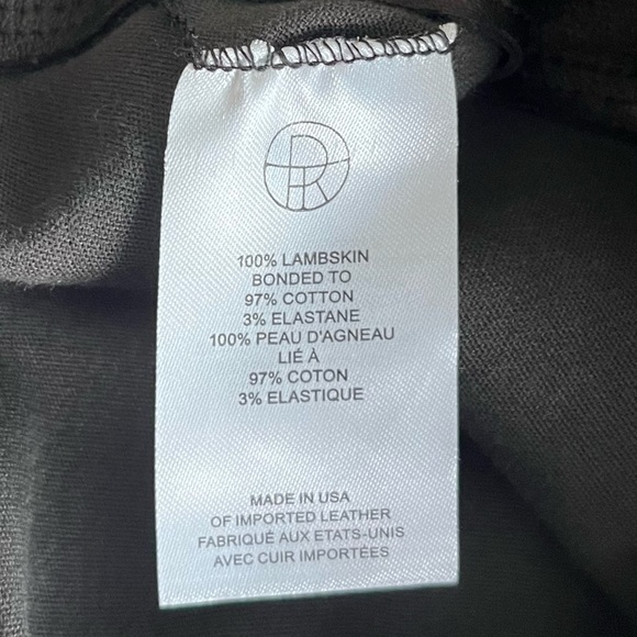 The Row Orshen Ruched Lambskin Leather Leggings Womens SZ XL Black Quiet Luxury - Picture 8 of 14